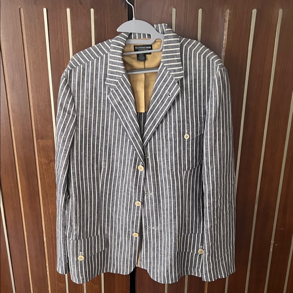 Striped Blue Gray Blazer